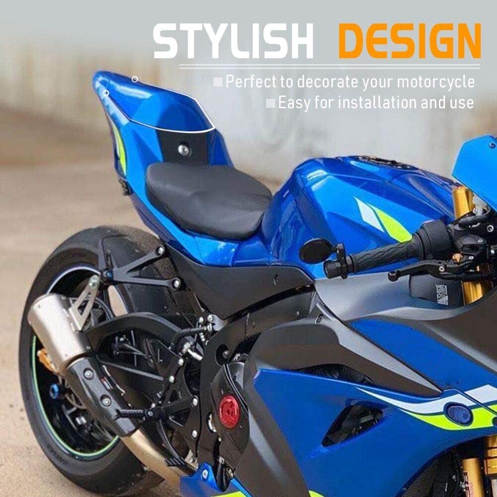 Wolfline Motorcycle Rear Seat Cover Cowl Solo Fairing for Suzuki GSXR 1000 GSX-R1000 2017-2023 2019 2020 2021 GSXR1000 Pillion Carbon Red