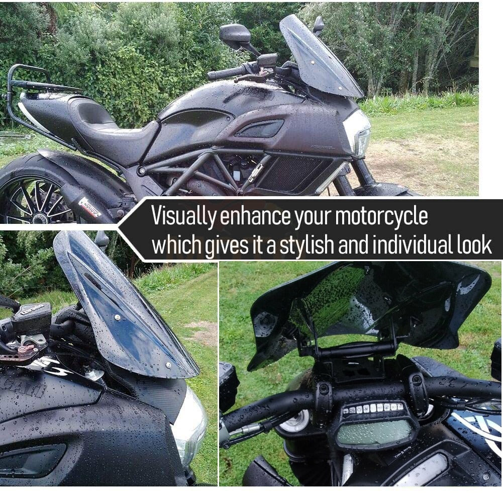 Motorcycle Touring Sport Windscreen Windshield Flyscreen Wind Deflector for Ducati Diavel 2014 2015 2016 2017 2018 Accessories