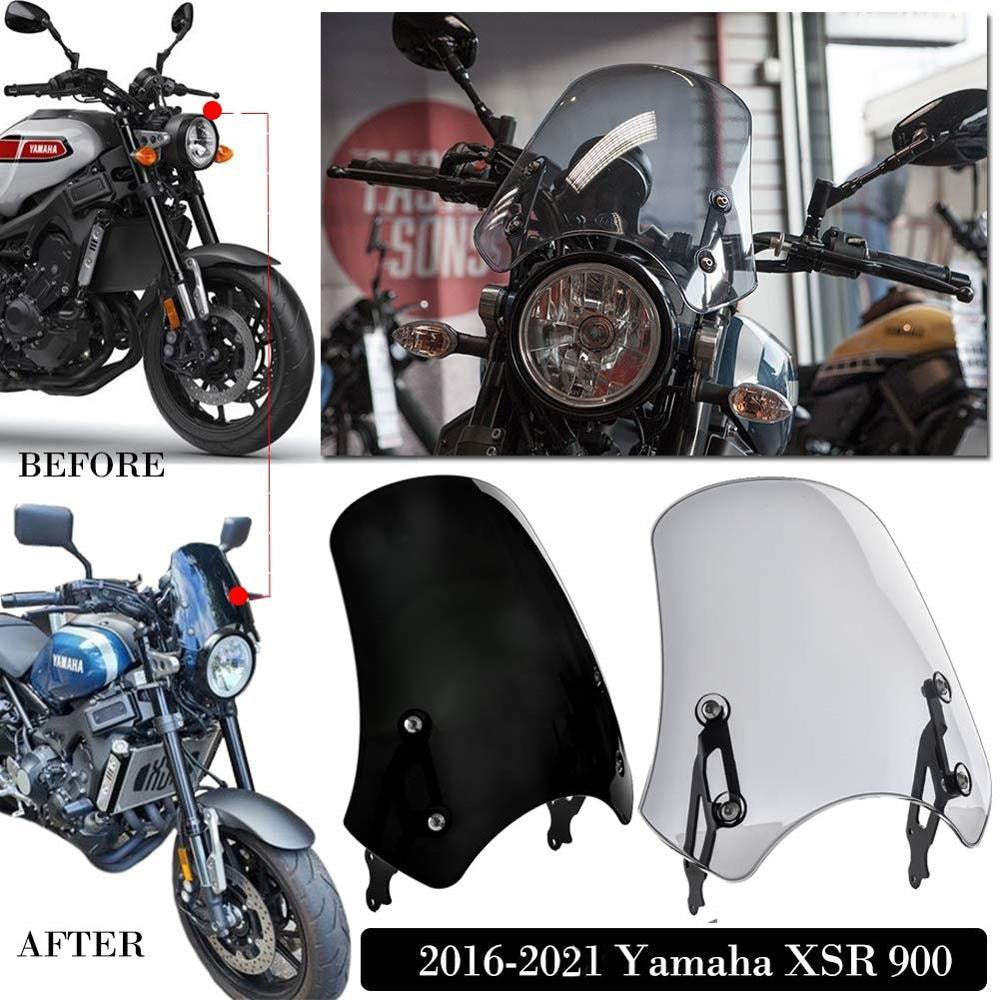 Motorcycle Windscreen Windshield Wind Deflector Flyscreen with Mounting Hardware For Yamaha XSR900 XSR 900 2016-2021 2017 2018