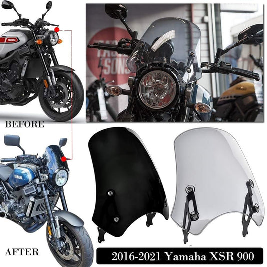 Motorcycle Windscreen Windshield Wind Deflector Flyscreen with Mounting Hardware For Yamaha XSR900 XSR 900 2016-2021 2017 2018