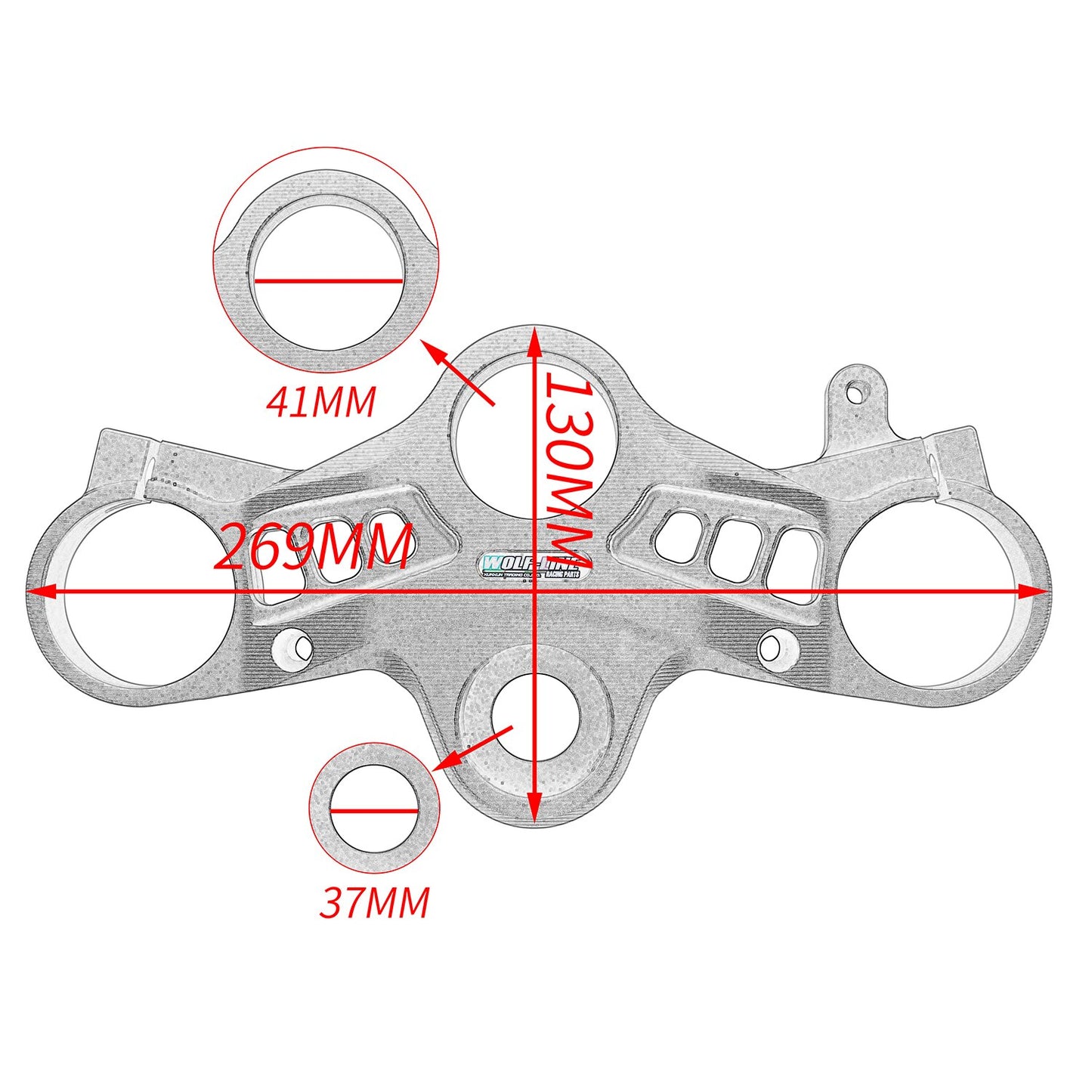 Wolfline R7 Front Fork Triple Tree Upper Top Clamp for Yamaha YZF-R7 2021 2022 2023 YZF R 7 Motorcycle Handlebar Holder Fork Bracket