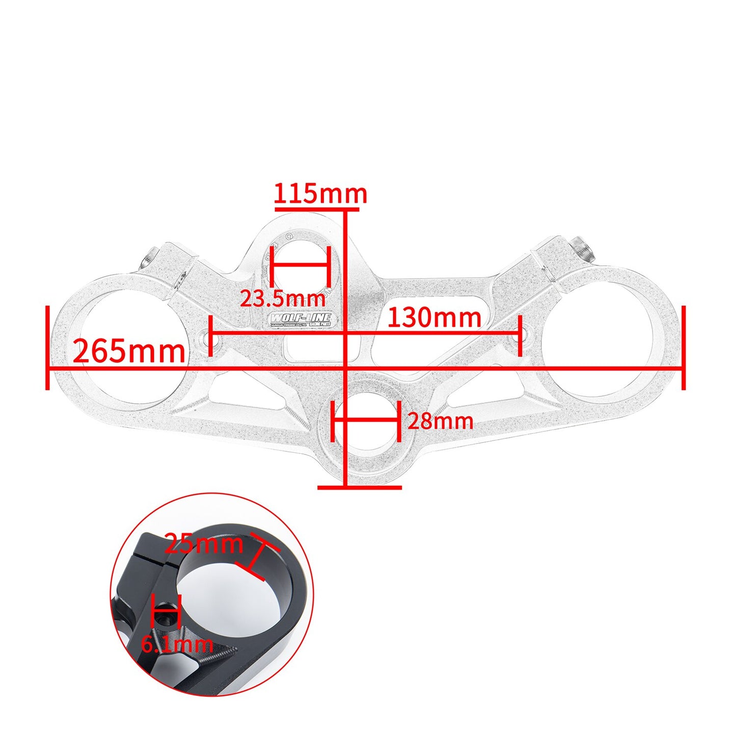 Wolfline RC390 Front Fork Triple Tree Upper Top Clamp for KTM RC 390 2022 2023 Motorcycle Handlebar Holder Fork Bracket