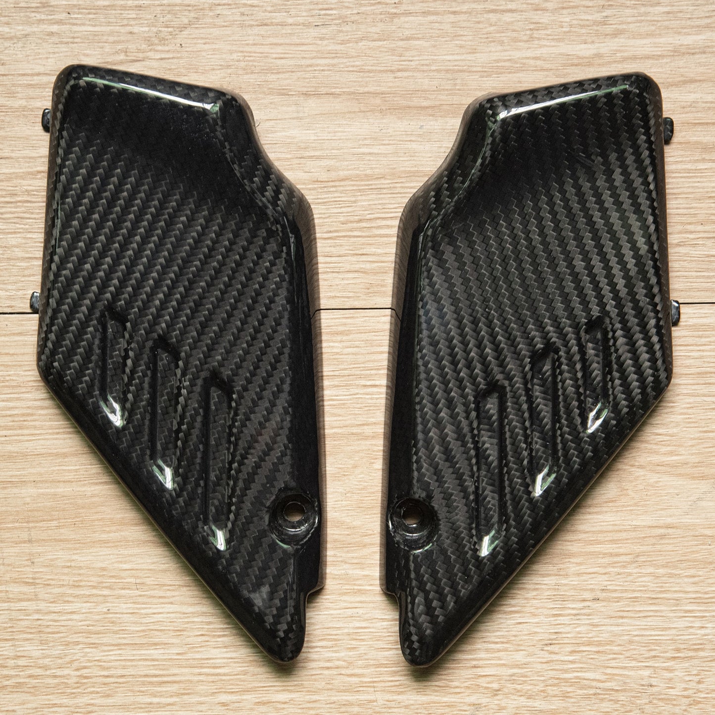 Wolfline Motorcycle Accessories Front Frame Side Cover For Kawasaki Z650RS 2022 2023 Real Carbon Fiber Cowl Panel Trim Body Fairings