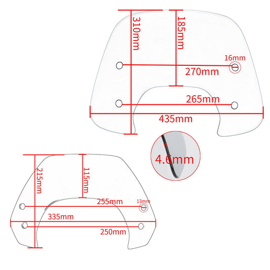 Windscreen Windshield Wind Deflector Dashboard Visor For Vespa Sprint 150 150S 150 S 2016~2022 With Bracket Motorcycle Accessories