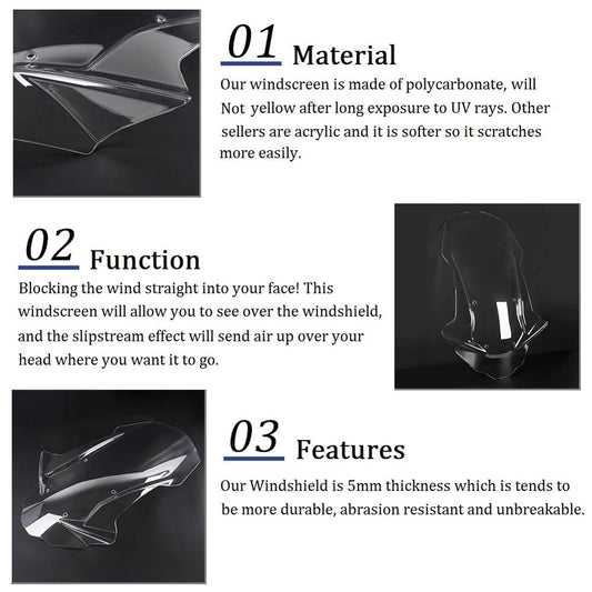 Windshield For Honda XADV 750 X-ADV X ADV 2017 2018 2019 Windscreen Visor Wind Deflectors Protector Motorcycle Accessories