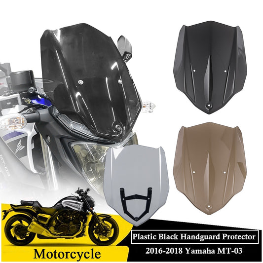 Windshield For Yamaha MT03 FZ03 Windscreen MT FZ 03 MT-03 FZ-03 2016-2019 Flyscreen Fly Screen Wind Deflector Motor Parts