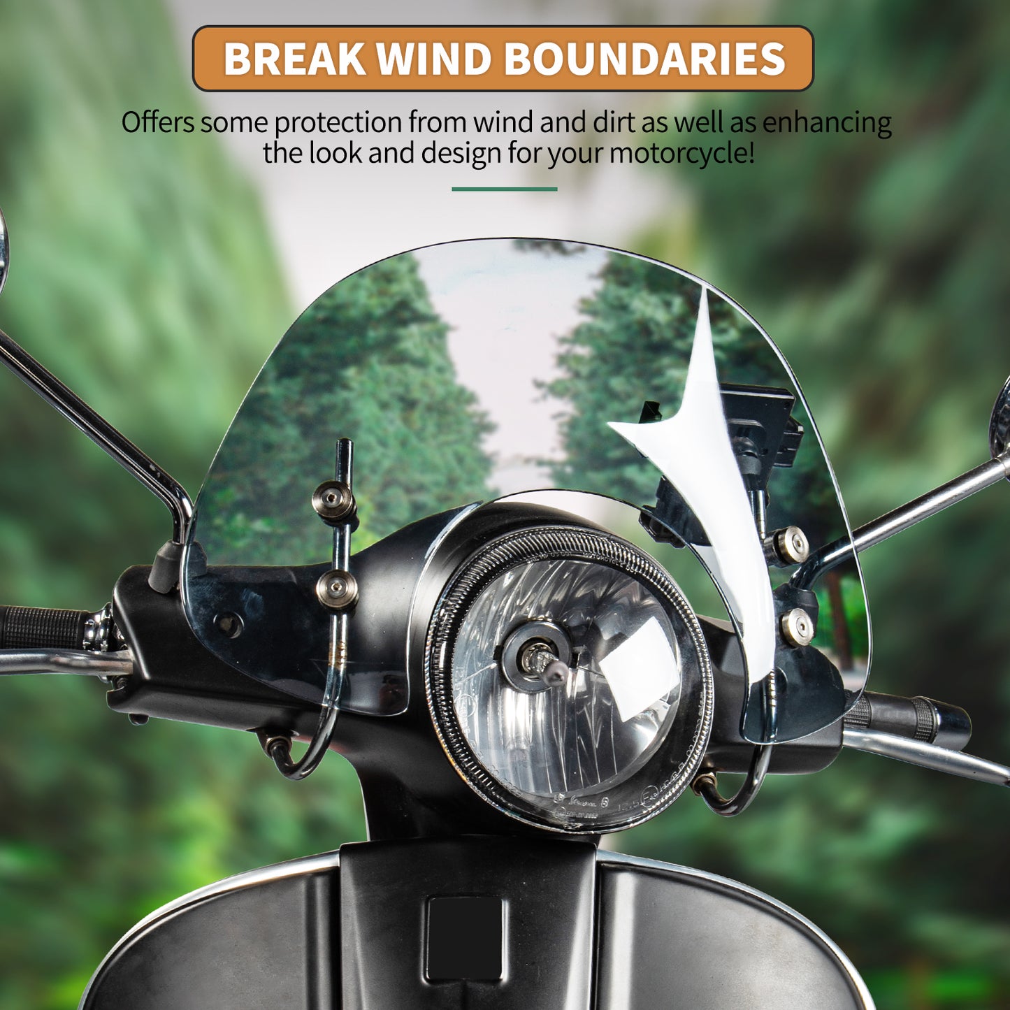 Windscreen Windshield Wind Air Flow Deflector Visor For Vespa Primavera 50 125 150 2017~2022 With Bracket Motorcycle Accessories