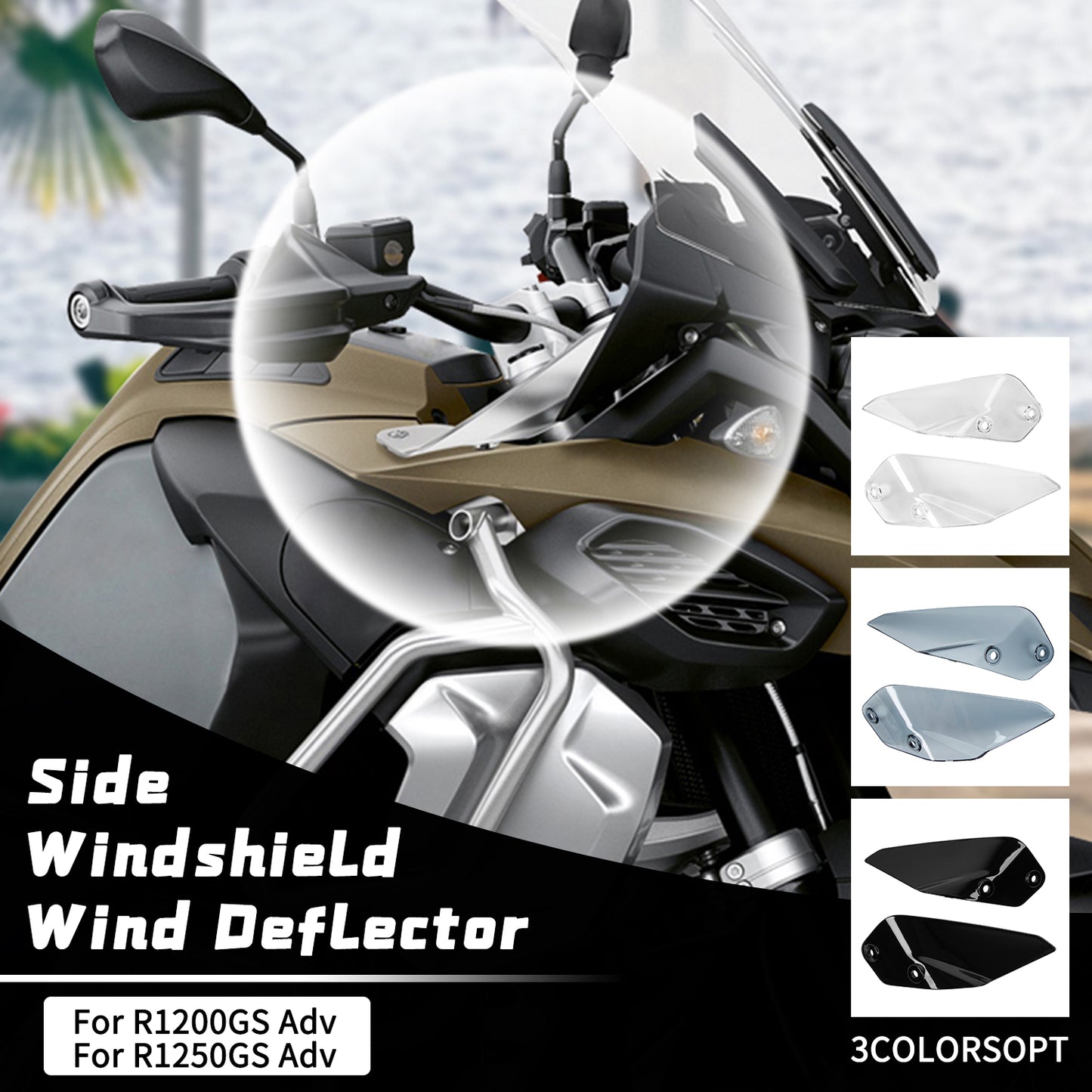 R1250GS Adventure Windshield Windscreen Side Panel Deflector Airflow Hand Shield Protector For BMW R 1200 GS ADV 2014-2020 R1250GS ADV 2019-2022