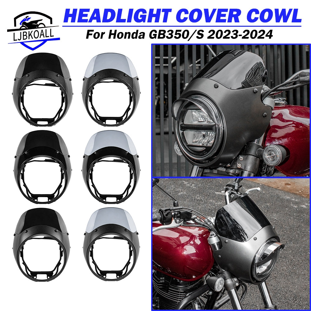 Wolfline Headlight Fairing Windshield Windscreen For Honda GB350 GB350S 2023 2024 GB 350 Motorcycle  Accessories Front Cowl Mask Cover Fork