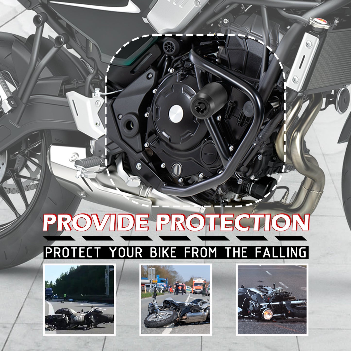 Z650 Z650RS Motorbike Frame Crash Bar Buffer Falling Protector For Kawasaki Z 650 RS 650RS 2017-2023 Highway Engine Guard Bumper