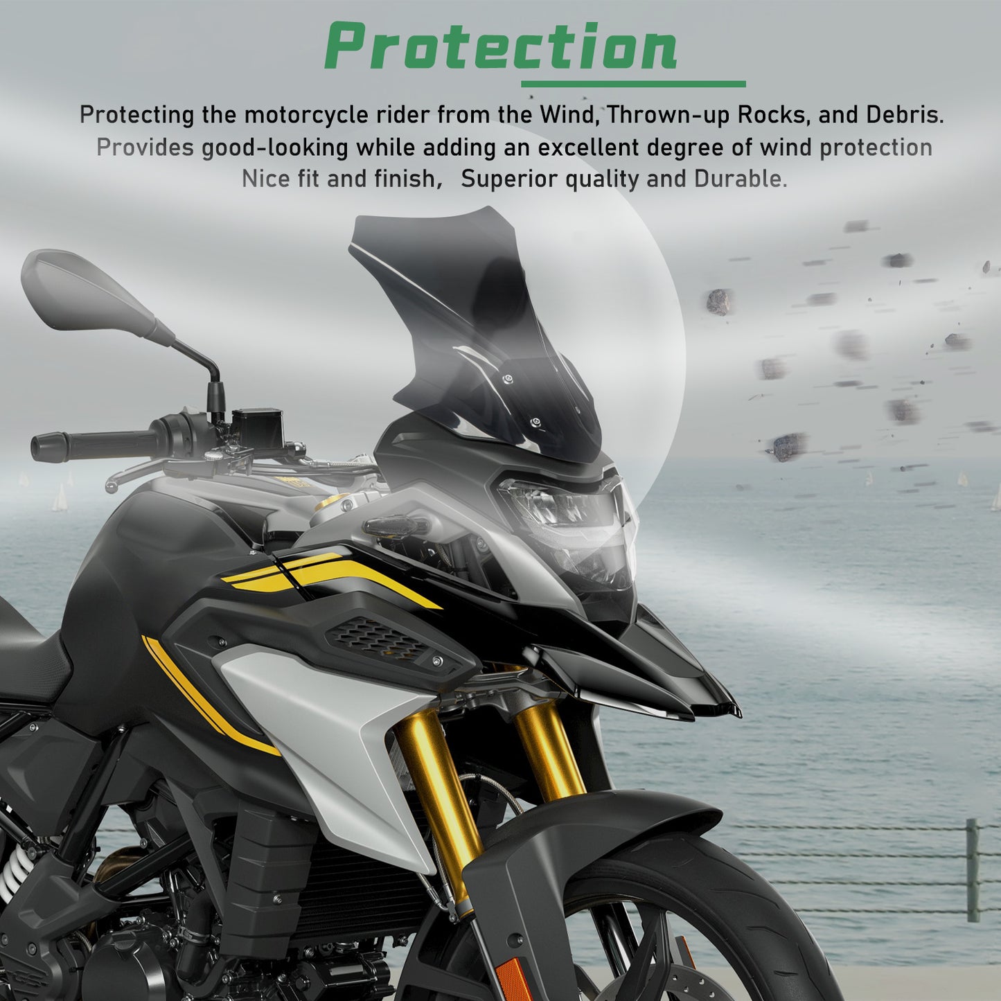 Windshield Windscreen For BMW G310GS 2017 2018 2019 2020 2021 2022 Double Bubble Wind Screen Deflectors Visor Protector G310 GS Super Durable