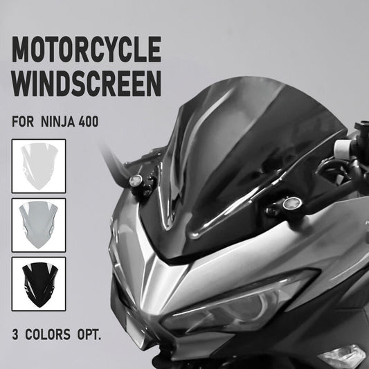 Windscreen Windshield For Kawasaki Ninja 400 2018-2023 2019 2020 2021 2022 Wind Deflector Spoiler