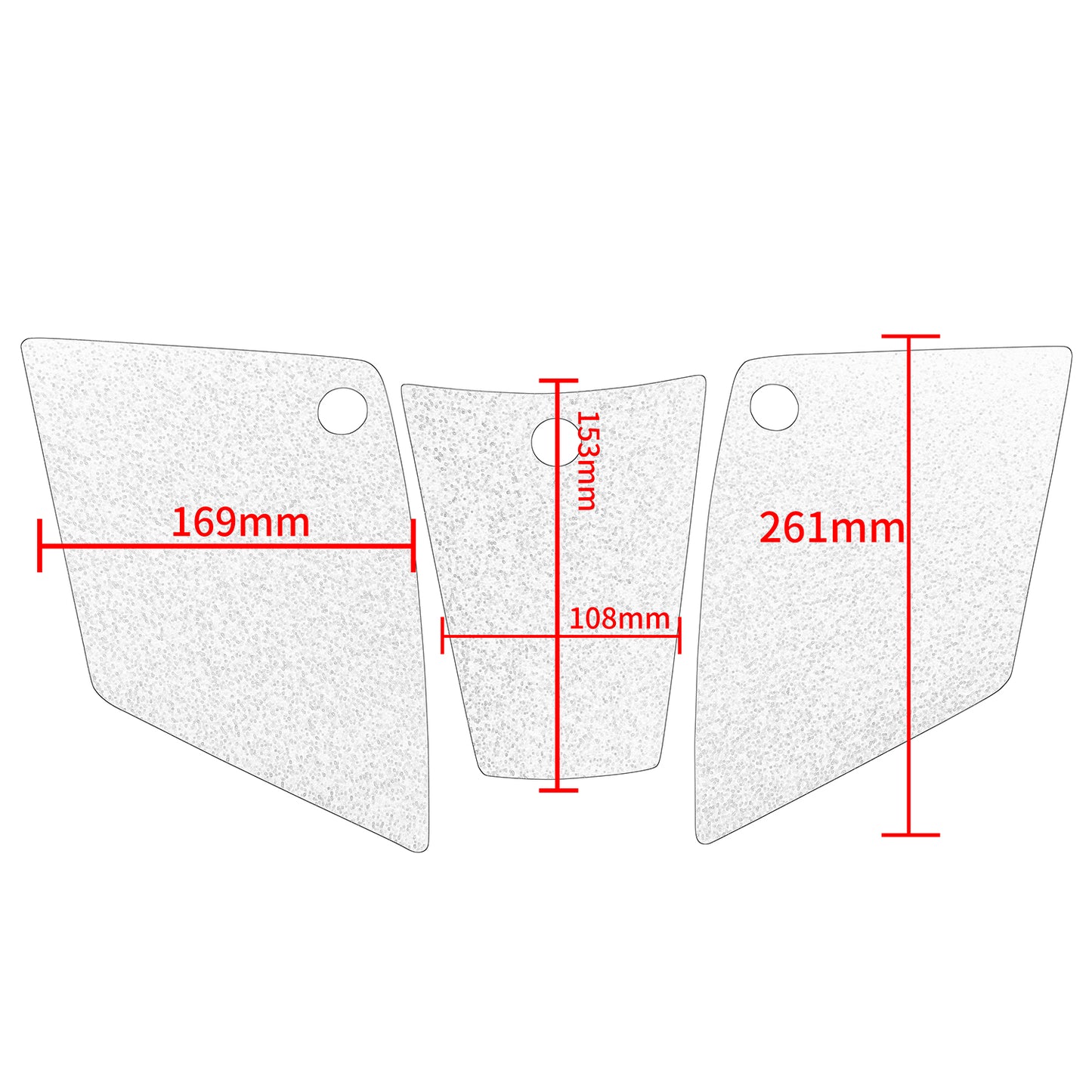 Wolfline Motorcycle Anti Slip Tank Pad Stickers Side Gas Tank Pad Knee Grip Decals Protection For CFMOTO 650MT 650 MT 2018 2019 2020 2021 2022