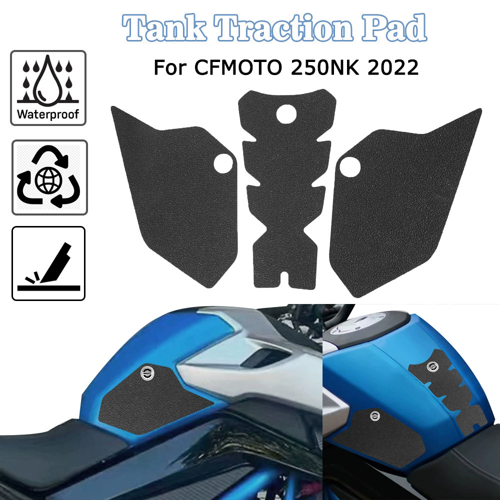 Wolfline Motorcycle Fuel Tank Protection Stickers Moto Anti Slip Rubber Fuel Gas Tank Pad Side Knee Decals For CFMOTO 250NK NK250 2022