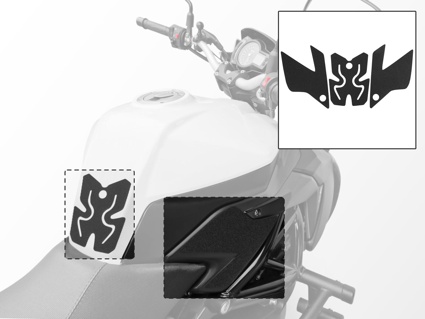 Wolfline Motorcycle Accessories Anti Slip Tank Pad Stickers Side Gas Tank Pad Knee Grip Decals Protection For BENELLI BN600 TNT600 BN TNT 600 2013 2014 2015 2016 2017 2018
