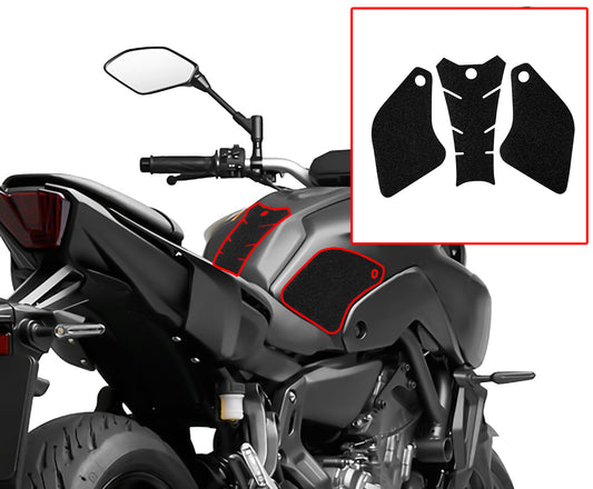 Wolfline Motorcycle Anti Slip Tank Pad Stickers Side Gas Tank Pad Knee Grip Decals Protection For Yamaha MT07 MT 07 2021 2022