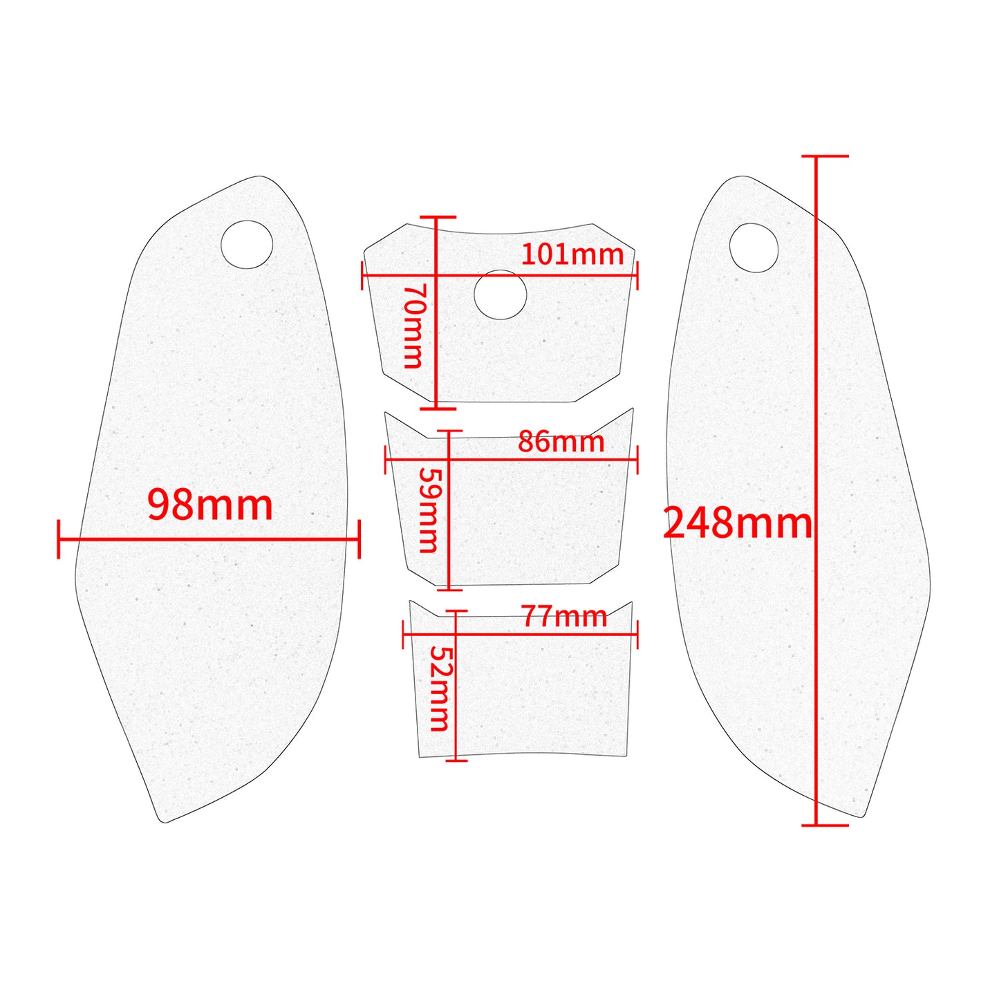 Wolfline Motorcycle Anti Slip Tank Pad Stickers Side Gas Tank Pad Knee Grip Decals Protection For Yamaha R6 2004 2005 2006 2007 2008 2009 2010 2011 2012 2013 2014 2015 2016