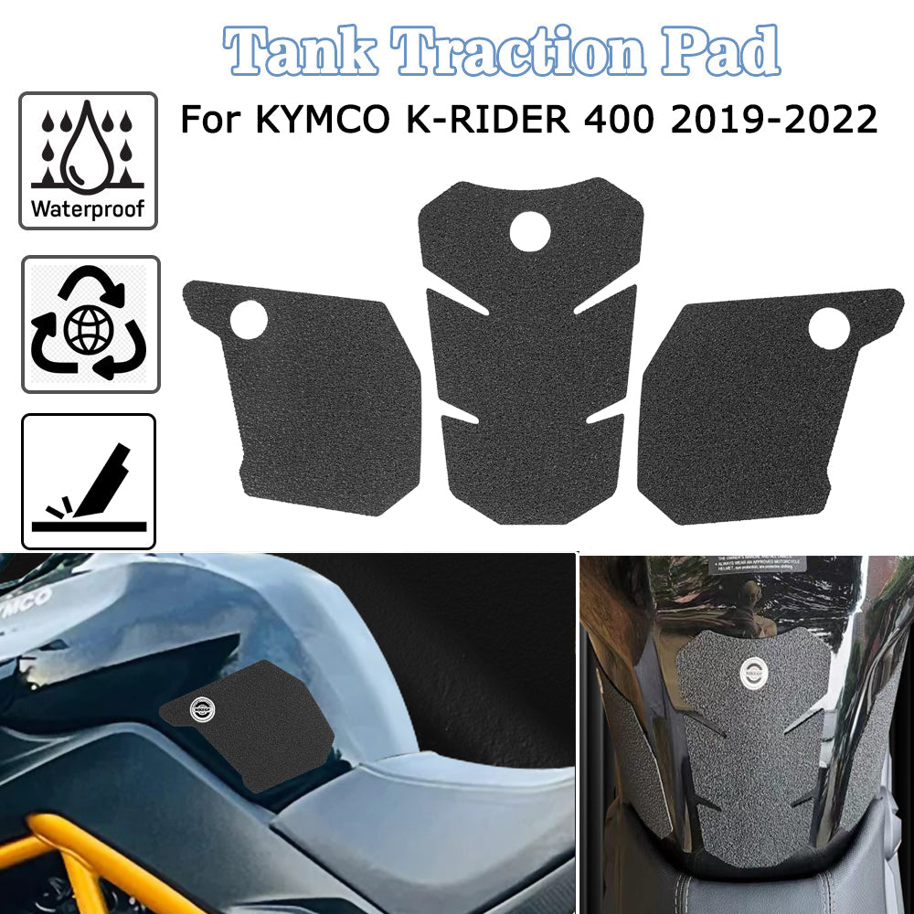Wolfline Motorcycle Fuel Tank Protection Stickers Moto Anti Slip Rubber Fuel Gas Tank Pad Side Knee Decals For KYMCO Krider K- RIDER 400 2019 2020 2021 2022