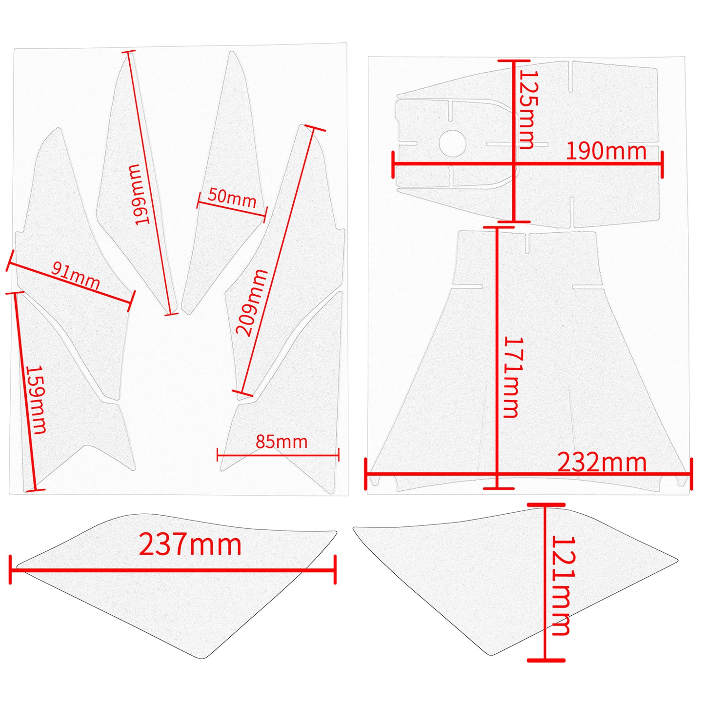 Wolfline Motorcycle Accessories Anti Slip Tank Pad Stickers Side Gas Tank Pad Knee Grip Decals Protection For SYM TL500 Masxym TL500 2020 2021