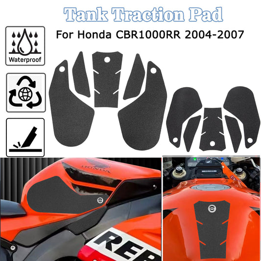 Wolfline Motorcycle Fuel Tank Protection Stickers Moto Anti Slip Rubber Fuel Gas Tank Pad Side Knee Decals For Honda CBR1000RR CBR 1000RR 2004 2005 2006 2007