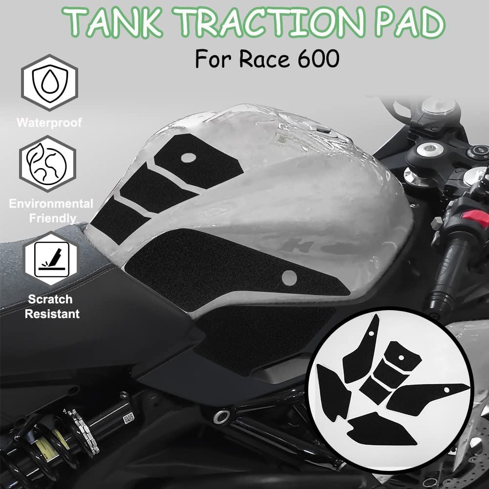 Wolfline Motorcycle Anti Slip Tank Pad Stickers Side Gas Tank Pad Knee Grip Decals Protection For QJMOTOR Race 600