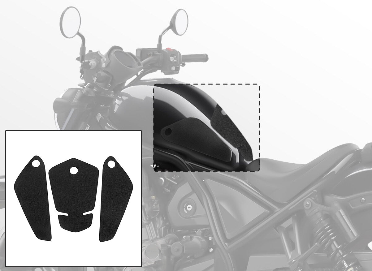 Wolfline Anti Slip Tank Pad Stickers Side Gas Tank Pad Knee Grip Decals Protection For Honda CM1100 CMX1100 Rebel 2021 2022 2023 Motorcycle Accessories