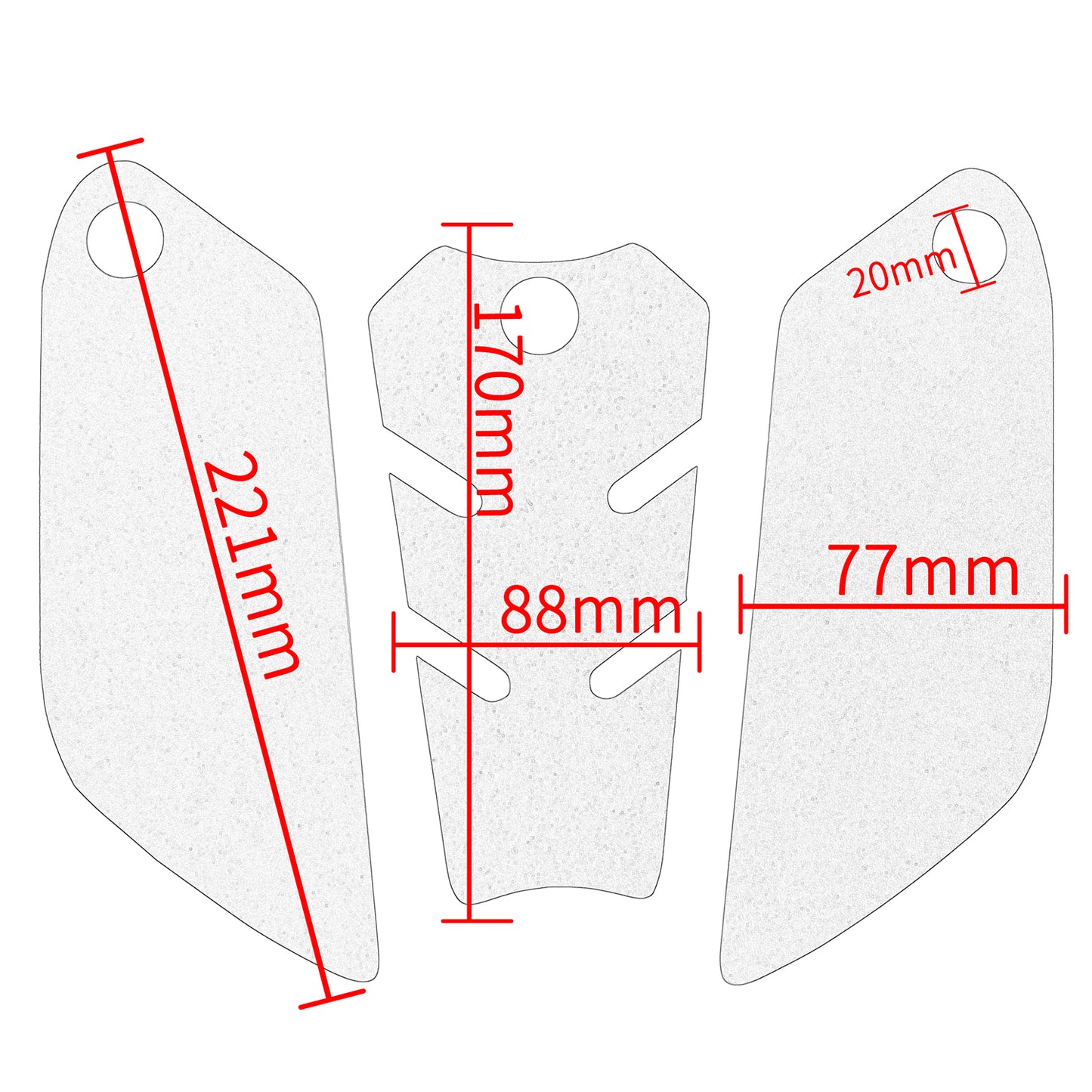 Wolfline Motorcycle Accessories Anti Slip Tank Pad Stickers Side Gas Tank Pad Knee Grip Decals Protection For T-riumph Trident660 Trident 660 2021 2022