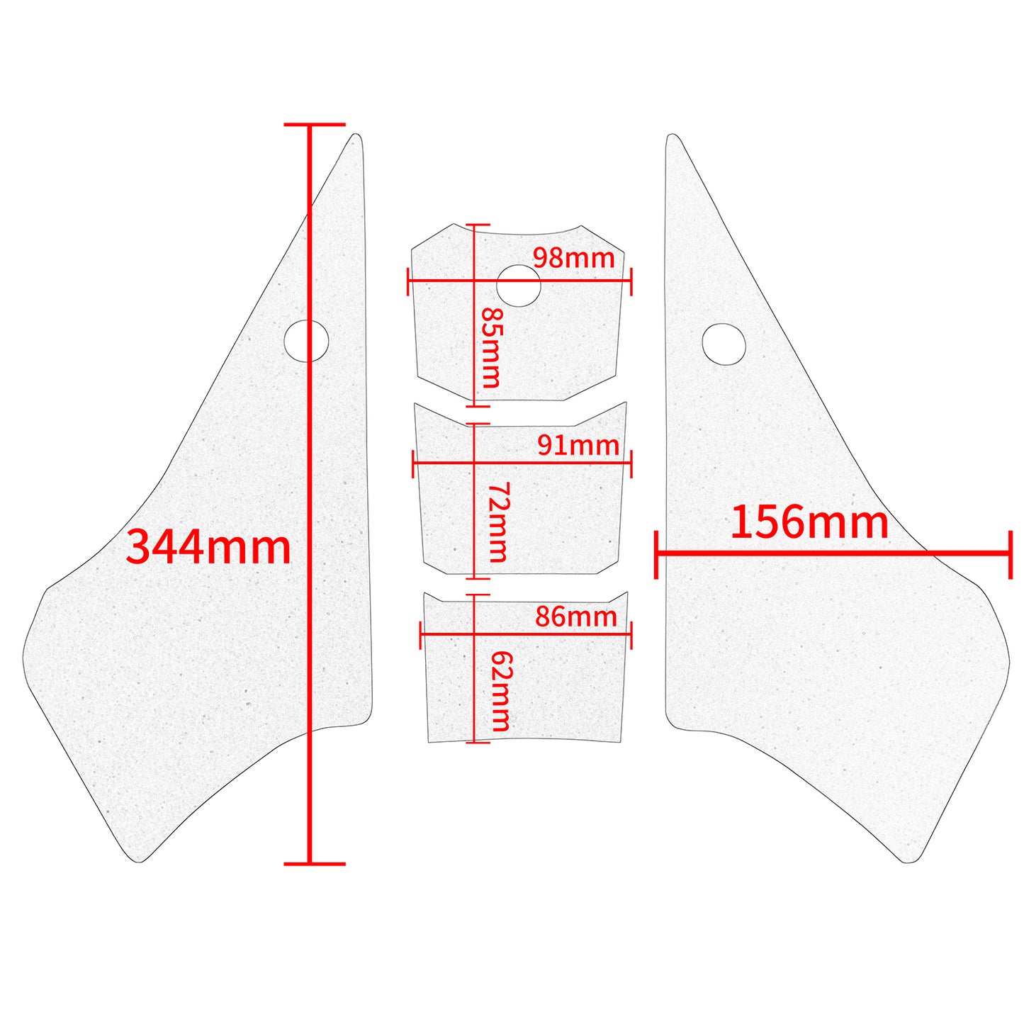 Wolfline Motorcycle Anti Slip Tank Pad Stickers Side Gas Tank Pad Knee Grip Decals Protection For Benelli Leoncino 500   2018 2019 2020 2021 2022