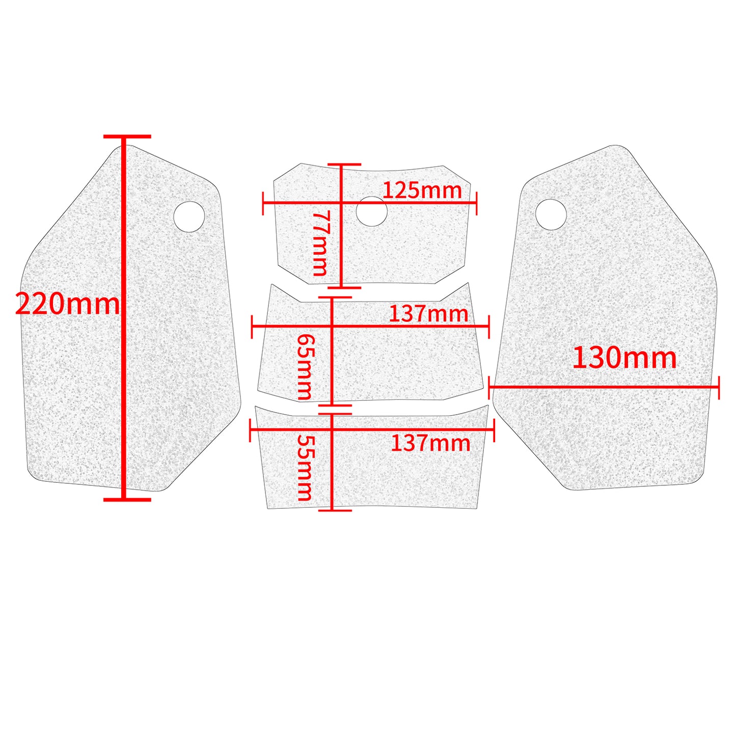 Wolfline Motorcycle Anti Slip Tank Pad Stickers Side Gas Tank Pad Knee Grip Decals Protection For Suzuki V-strom 250 DL250 2017 2018 2019 2020