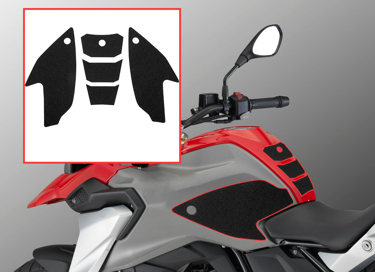 Wolfline Motorcycle Anti Slip Tank Pad Stickers Side Gas Tank Pad Knee Grip Decals Protection For BMW G310GS G310R 2017 2018 2019 2020 2021