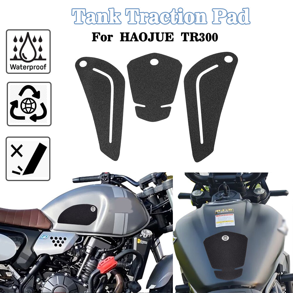 Wolfline Motorcycle Fuel Tank Protection Stickers Moto Anti Slip Rubber Fuel Gas Tank Pad Side Knee Decals For HAOJUE TR300 2021 2022