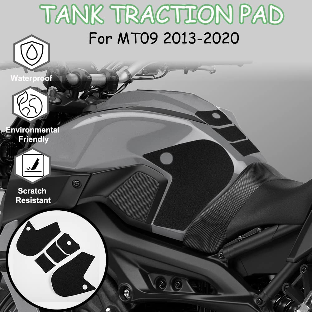 Wolfline Motorcycle Anti Slip Tank Pad Stickers Side Gas Tank Pad Knee Grip Decals Protection For Yamaha MT09 MT 09 2013 2014 2015 2016 2017 2018 2019 2020