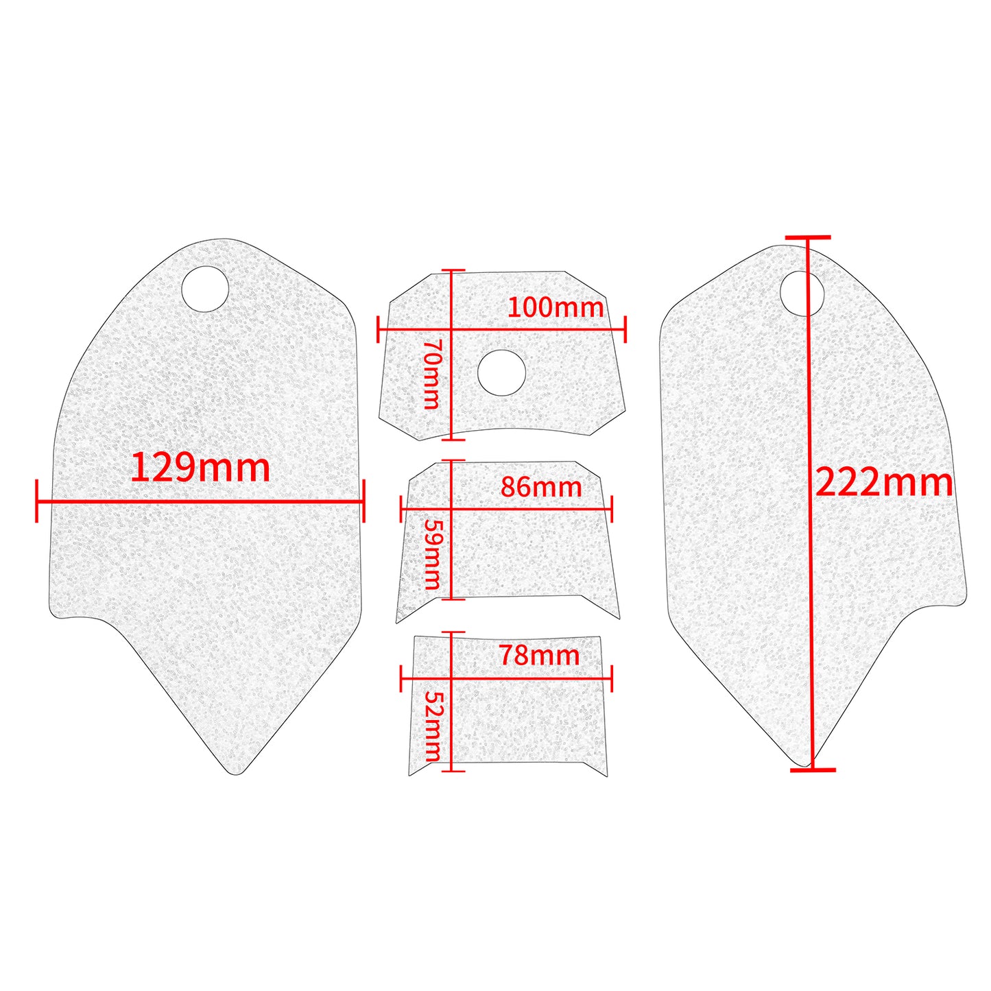 Wolfline Motorcycle Anti Slip Tank Pad Stickers Side Gas Tank Pad Knee Grip Decals Protection For Honda CB650F CB 650F CB 650 F 2014 2015 2016 2017 2018