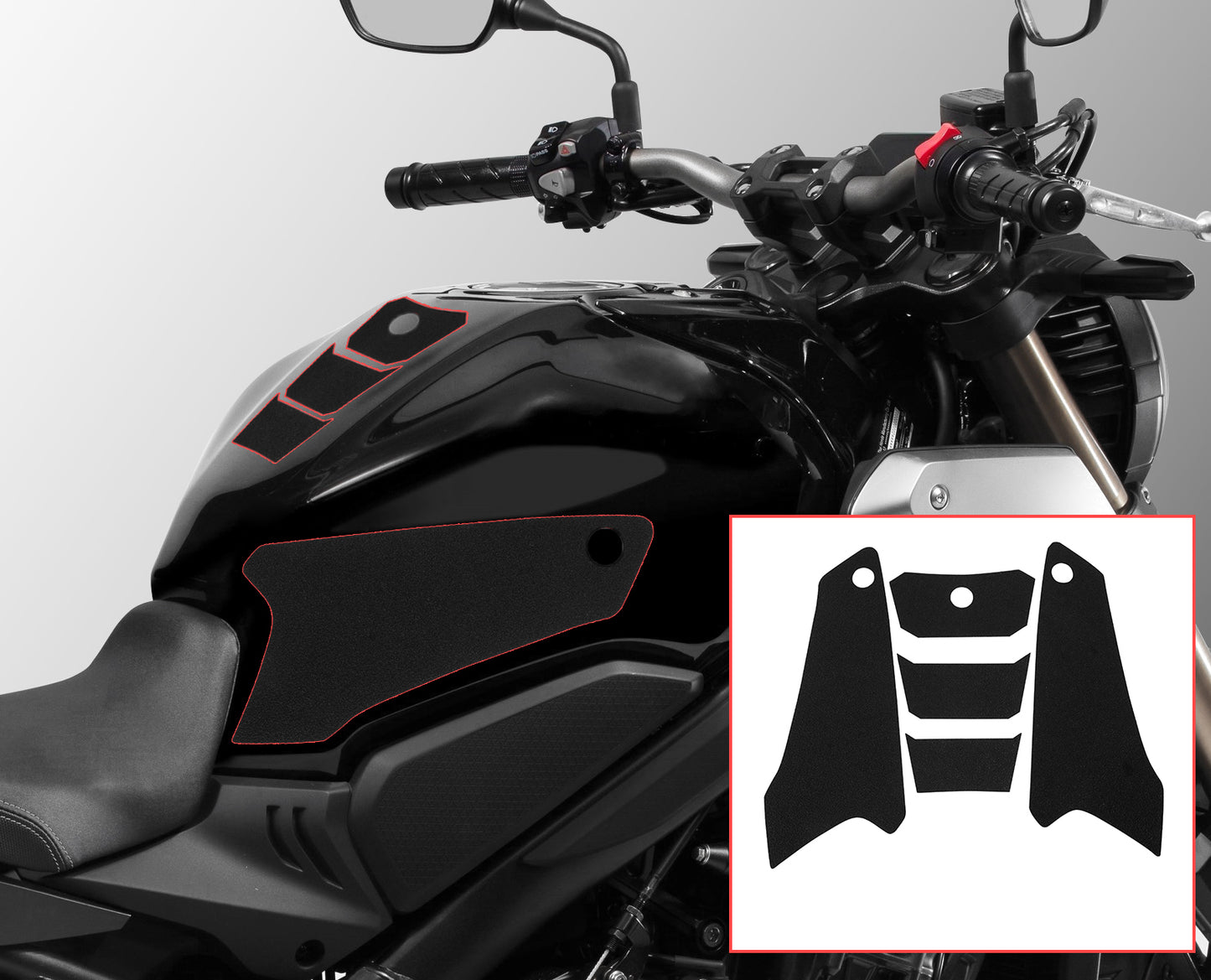 Wolfline Motorcycle Anti Slip Tank Pad Stickers Side Gas Tank Pad Knee Grip Decals Protection For Honda CBR650R CB650R CBR CB 650R 650 2019 2020 2021