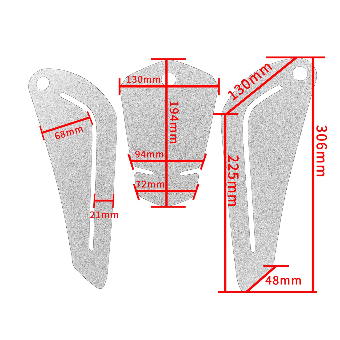 Wolfline Motorcycle Fuel Tank Protection Stickers Moto Anti Slip Rubber Fuel Gas Tank Pad Side Knee Decals For HAOJUE TR300 2021 2022