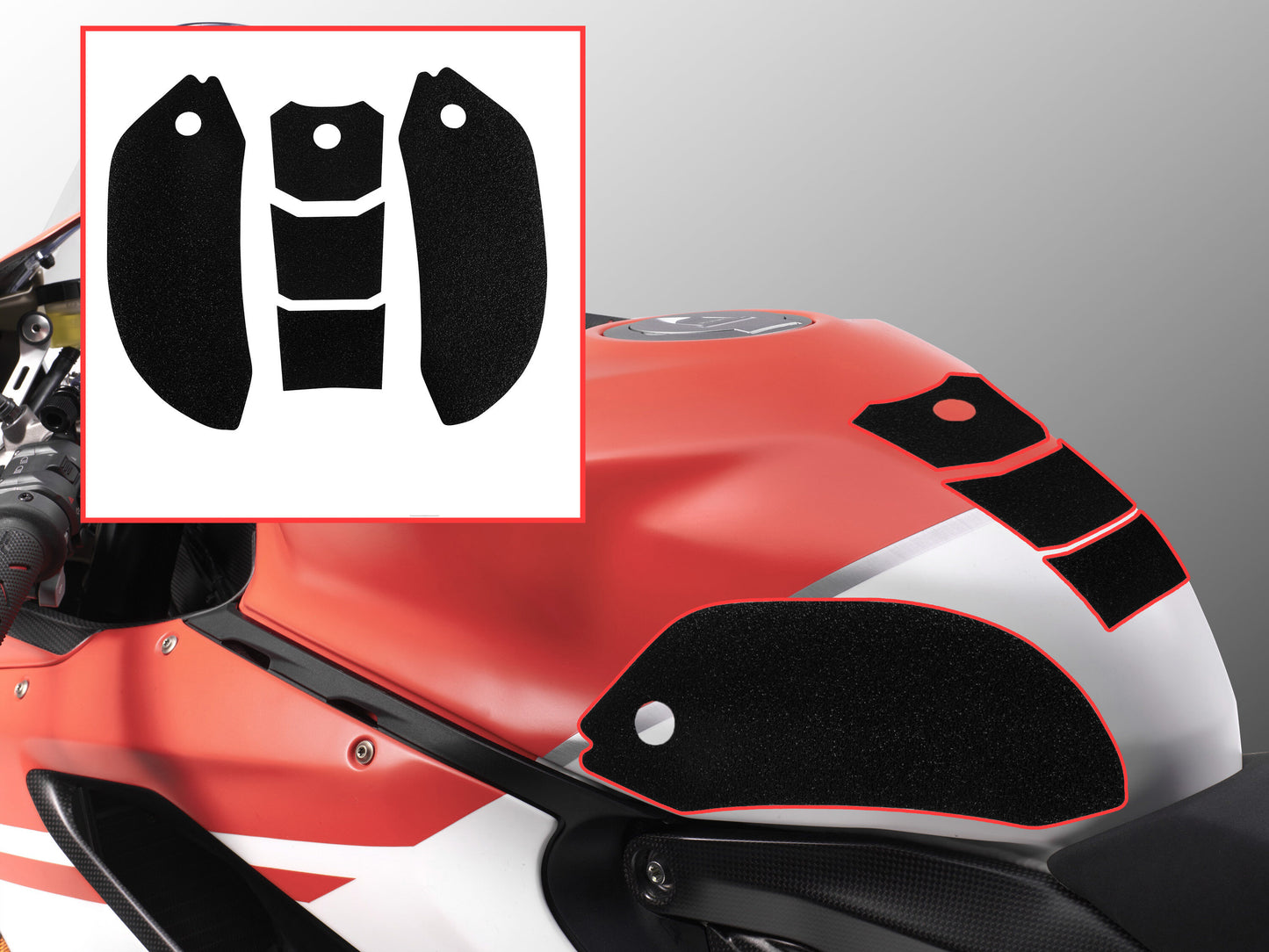 Wolfline Motorcycle Anti Slip Tank Pad Stickers Side Gas Tank Pad Knee Grip Decals Protection For Ducati 899 1099 1199 1299 2007 2008 2009 2010 2011 2012