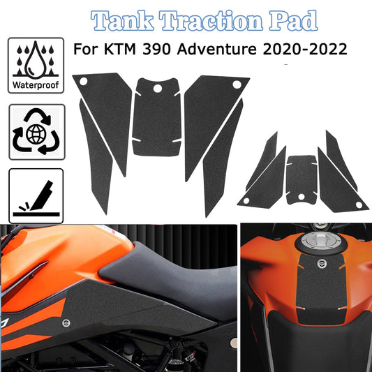 Wolfline Motorcycle Fuel Tank Protection Stickers Moto Anti Slip Rubber Fuel Gas Tank Pad Side Knee Decals For KTM 390 Adventure Adv 2020 2021 2022