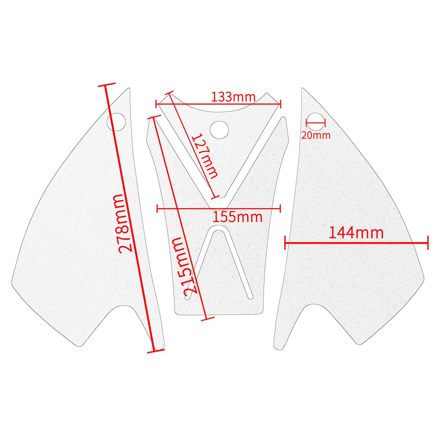 Wolfline Motorcycle Accessories Anti Slip Tank Pad Stickers Side Gas Tank Pad Knee Grip Decals Protection For Aprilia GRP 150R 250R 2021 2022 GRP150R GRP250R