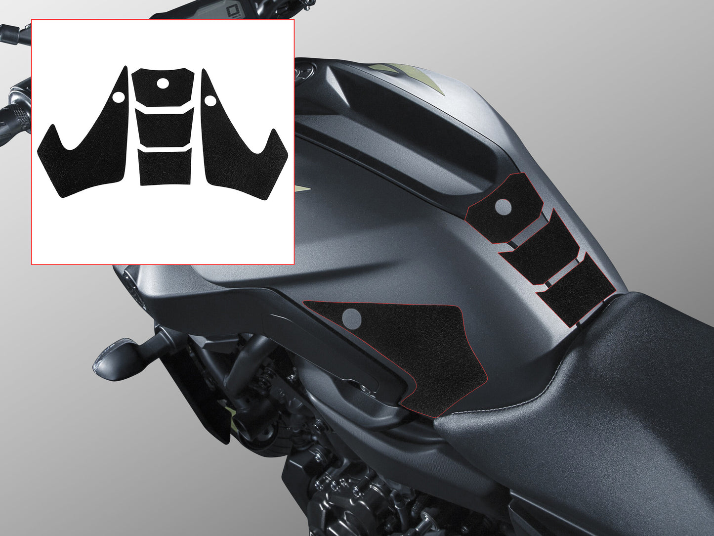 Wolfline Motorcycle Anti Slip Tank Pad Stickers Side Gas Tank Pad Knee Grip Decals Protection For Yamaha MT07 MT 07 2014 2015 2016 2017 2018 2019 2020