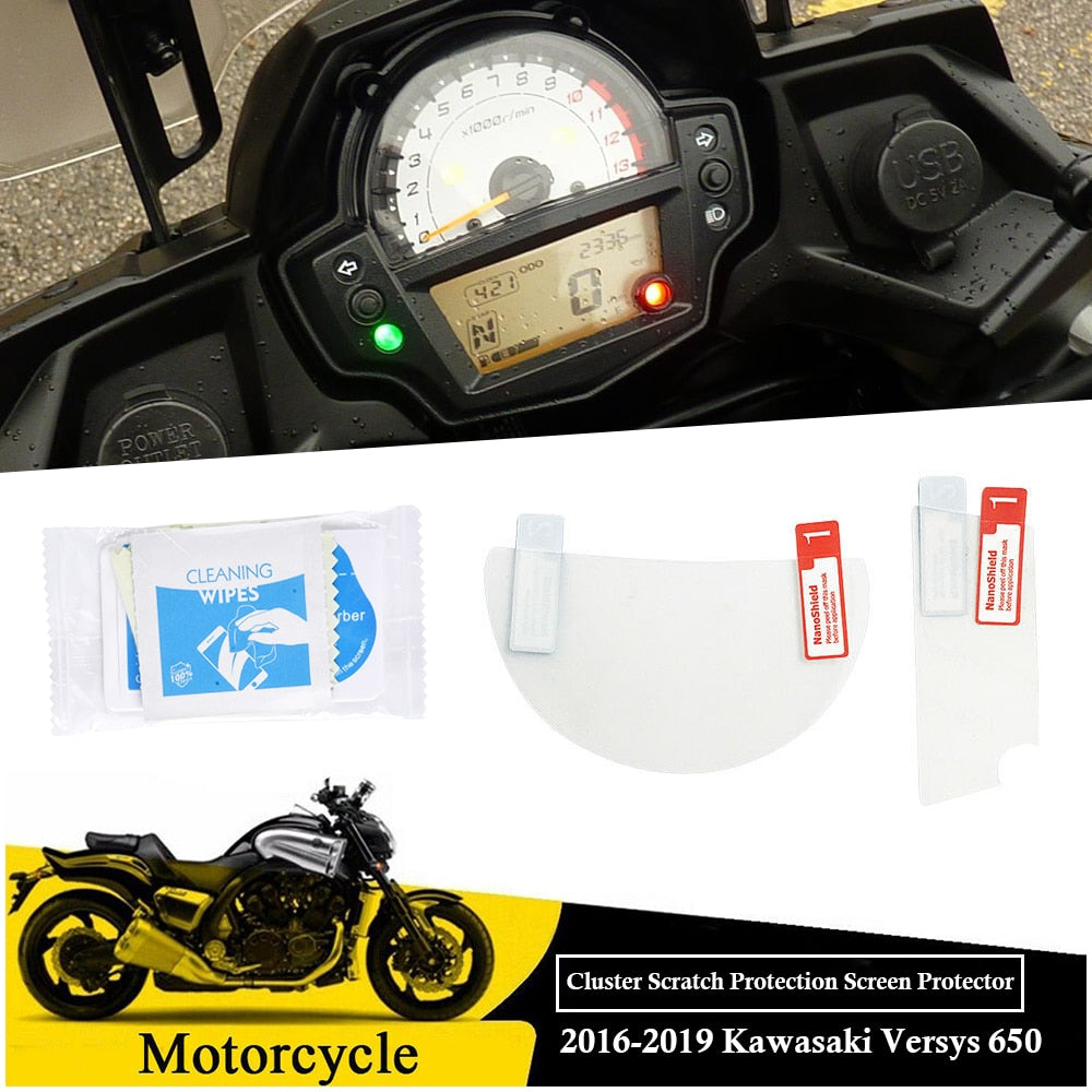 Wolfline Cluster Anti Scratch Protection Screen Protector Speedo Cover Film for 2016 2017 2018 2019 Kawasaki Versys 650 Versys650 Parts