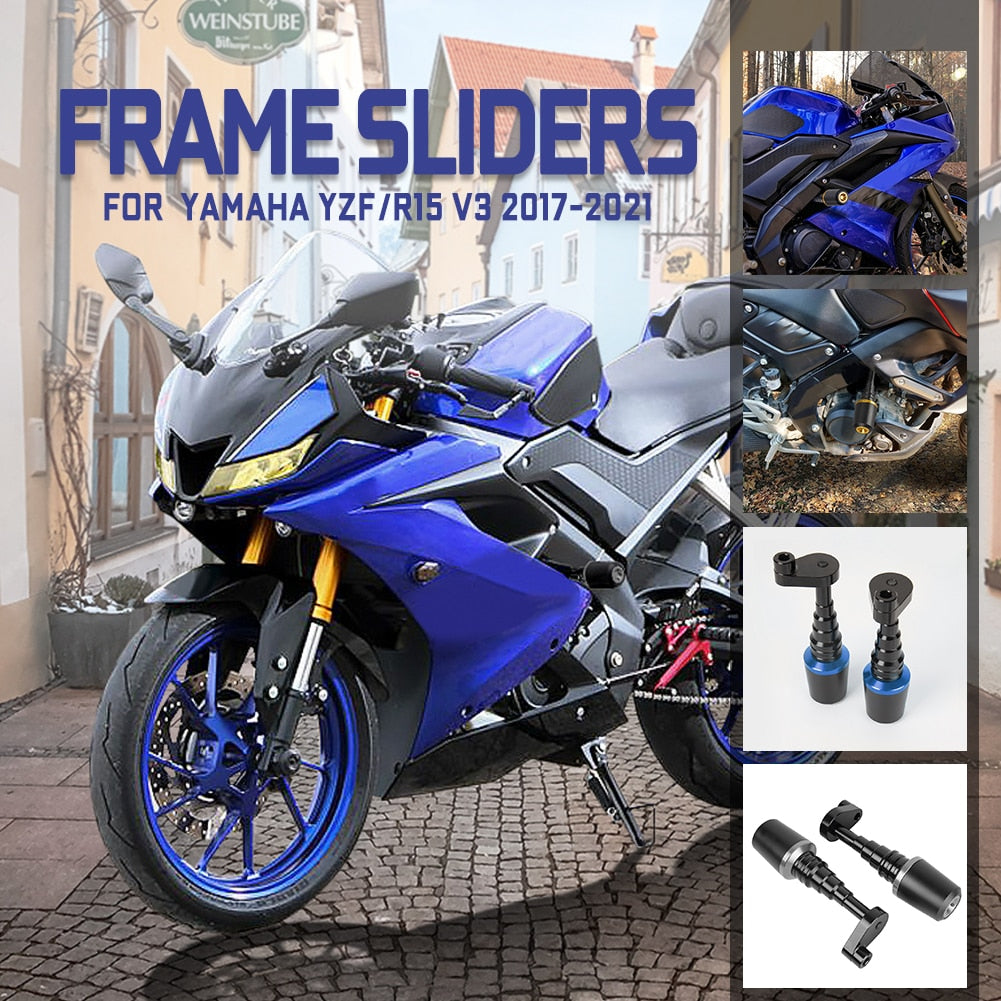 Motor Frame Slider Fairing Guard Crash Pad Protector For Yamaha YZF-R15 V3 2017 2018 2019 2020 2021 YZF R15 Falling Protection