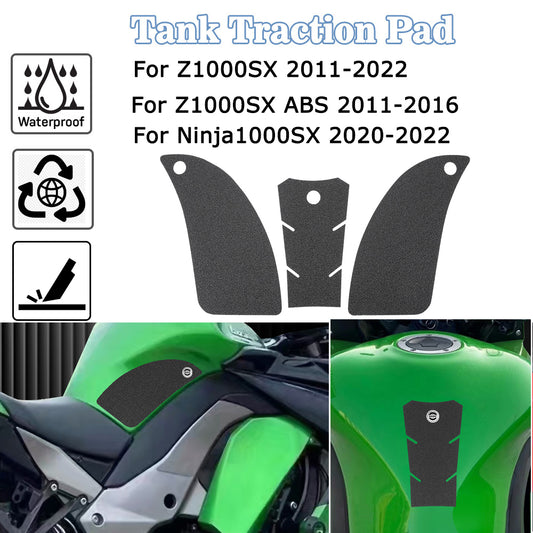 Wolfline Motorcycle Fuel Tank Protection Stickers Moto Anti Slip Rubber Fuel Gas Tank Pad Side Knee Decals For Kawasaki Z1000SX ABS ( 2011-2016 ) Ninja 1000SX ( 2020-2022) Z1000SX ( 2011-2022 2012 2013 2014 2015 2016 2017 2018 2019 2020 2021 )