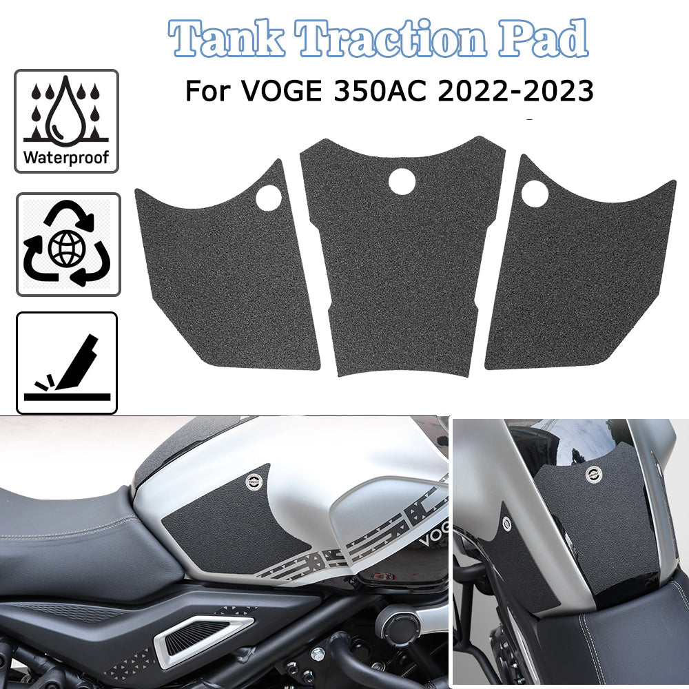 Wolfline Motorcycle Fuel Tank Protection Stickers Moto Anti Slip Rubber Fuel Gas Tank Pad Side Knee Decals For VOGE 350AC 2022 Model