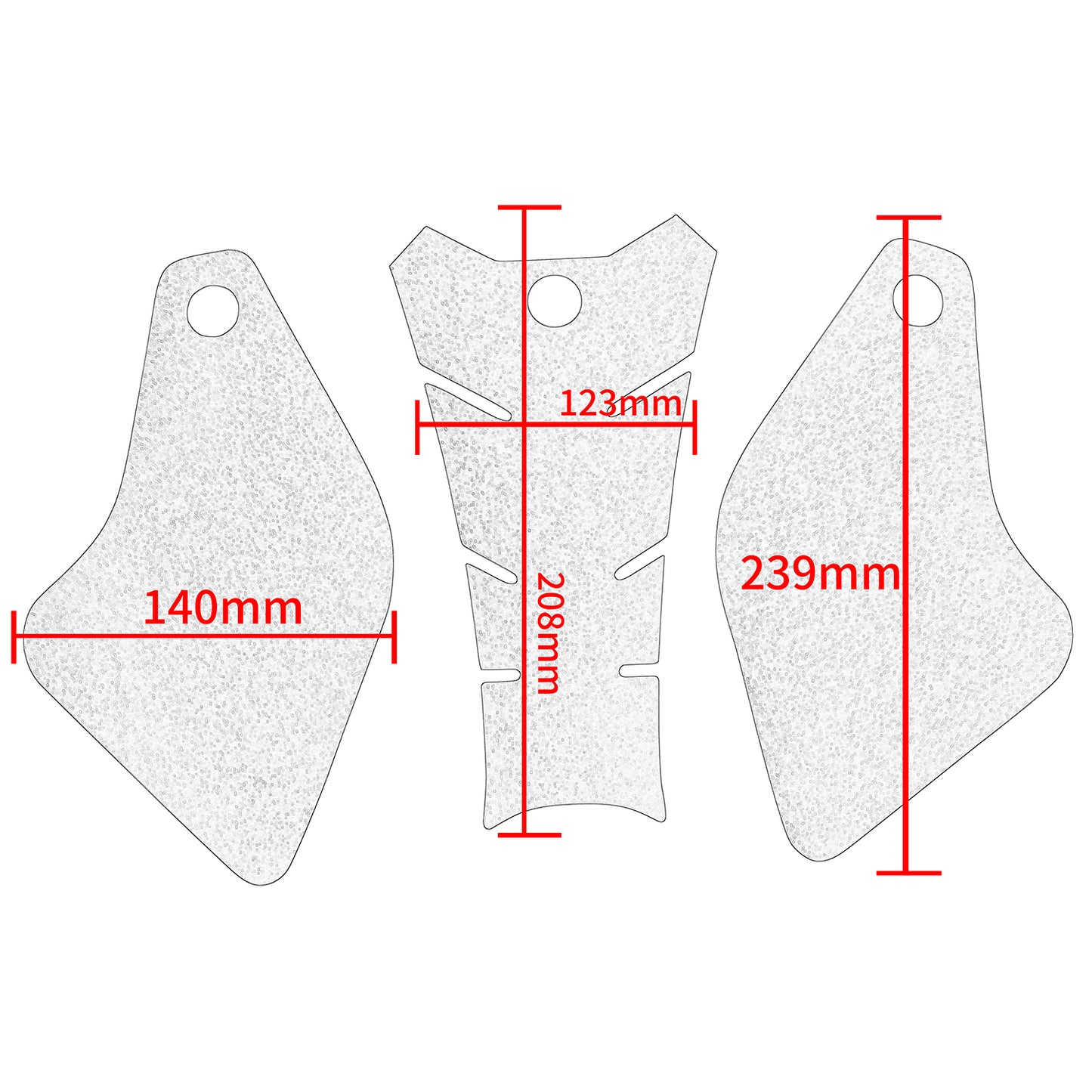 Wolfline Motorcycle Anti Slip Tank Pad Stickers Side Gas Tank Pad Knee Grip Decals Protection For Yamaha MT07 MT 07 2021 2022