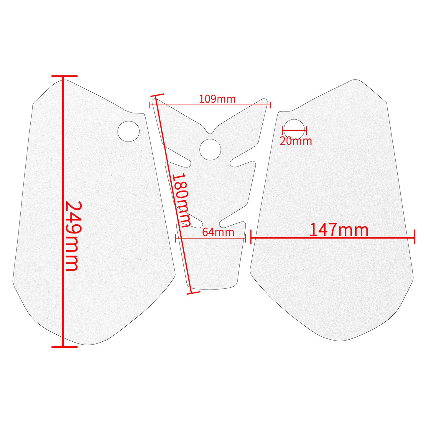 Wolfline Motorcycle Accessories Anti Slip Tank Pad Stickers Side Gas Tank Pad Knee Grip Decals Protection For Honda CBR600RR CBR 600RR CBR600 RR 2013 2014 2015 2016 2017 2018