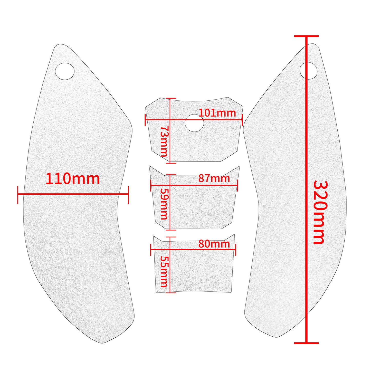 Wolfline Motorcycle Anti Slip Tank Pad Stickers Side Gas Tank Pad Knee Grip Decals Protection For Yamaha YZF-R1 YZFR1  2015 2016 2017 2018 2019