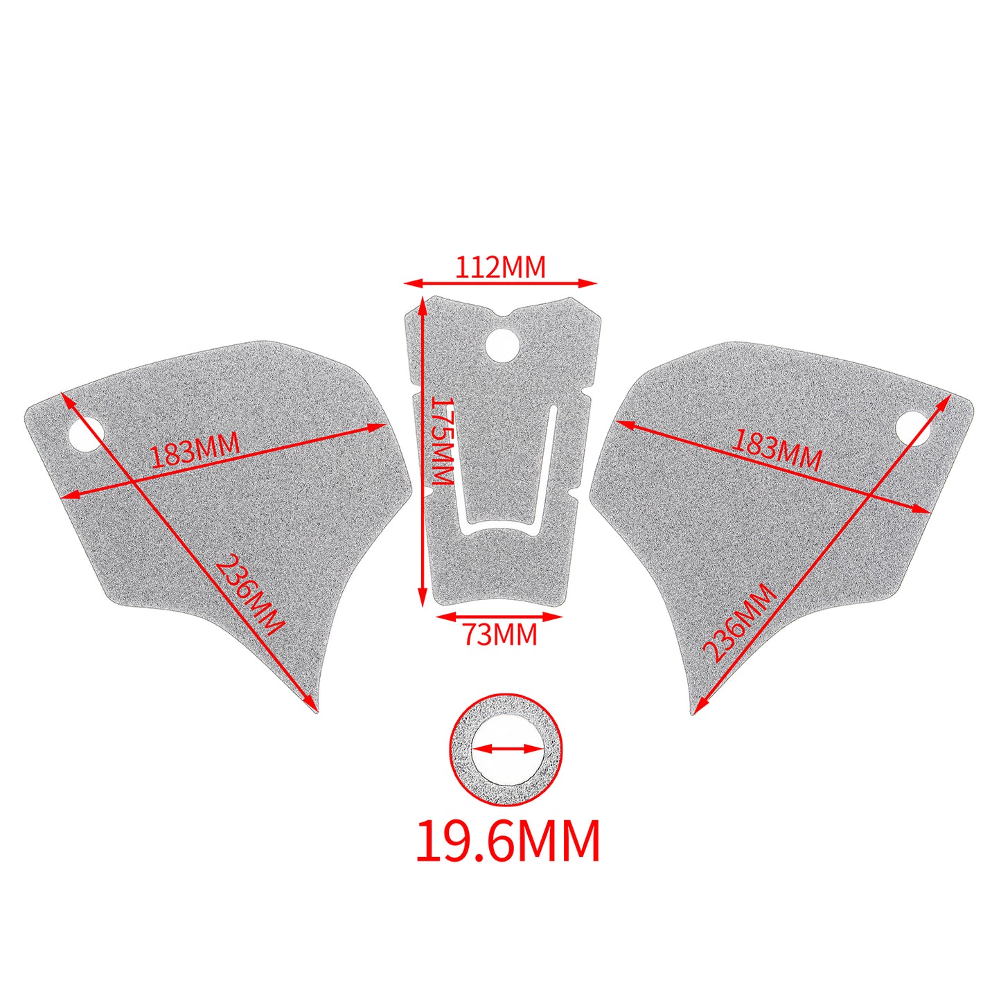 Wolfline Motorcycle Fuel Tank Protection Stickers Moto Anti Slip Rubber Fuel Gas Tank Pad Side Knee Decals For Cyclone RX3 RX3S  2020 2021 2022