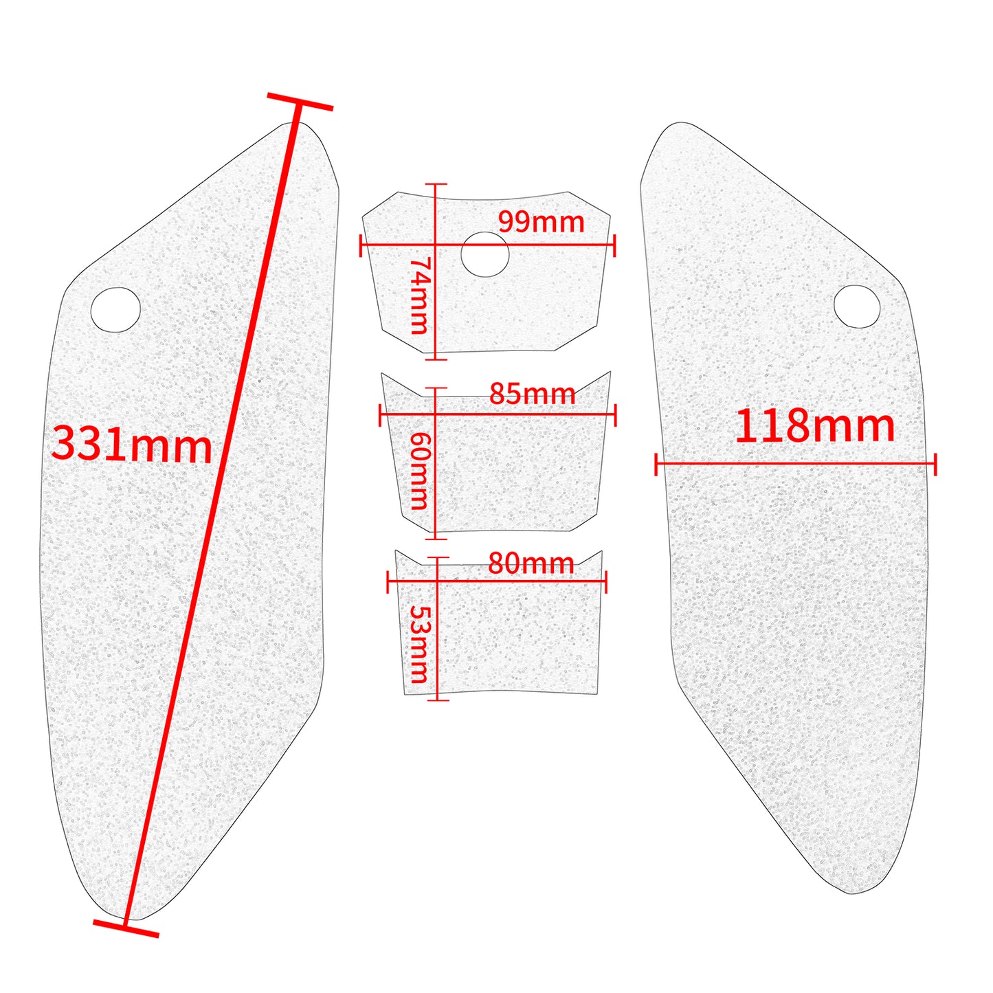 Wolfline Motorcycle Anti Slip Tank Pad Stickers Side Gas Tank Pad Knee Grip Decals Protection For Honda CB500F CB 500 F 2016 2017 2018