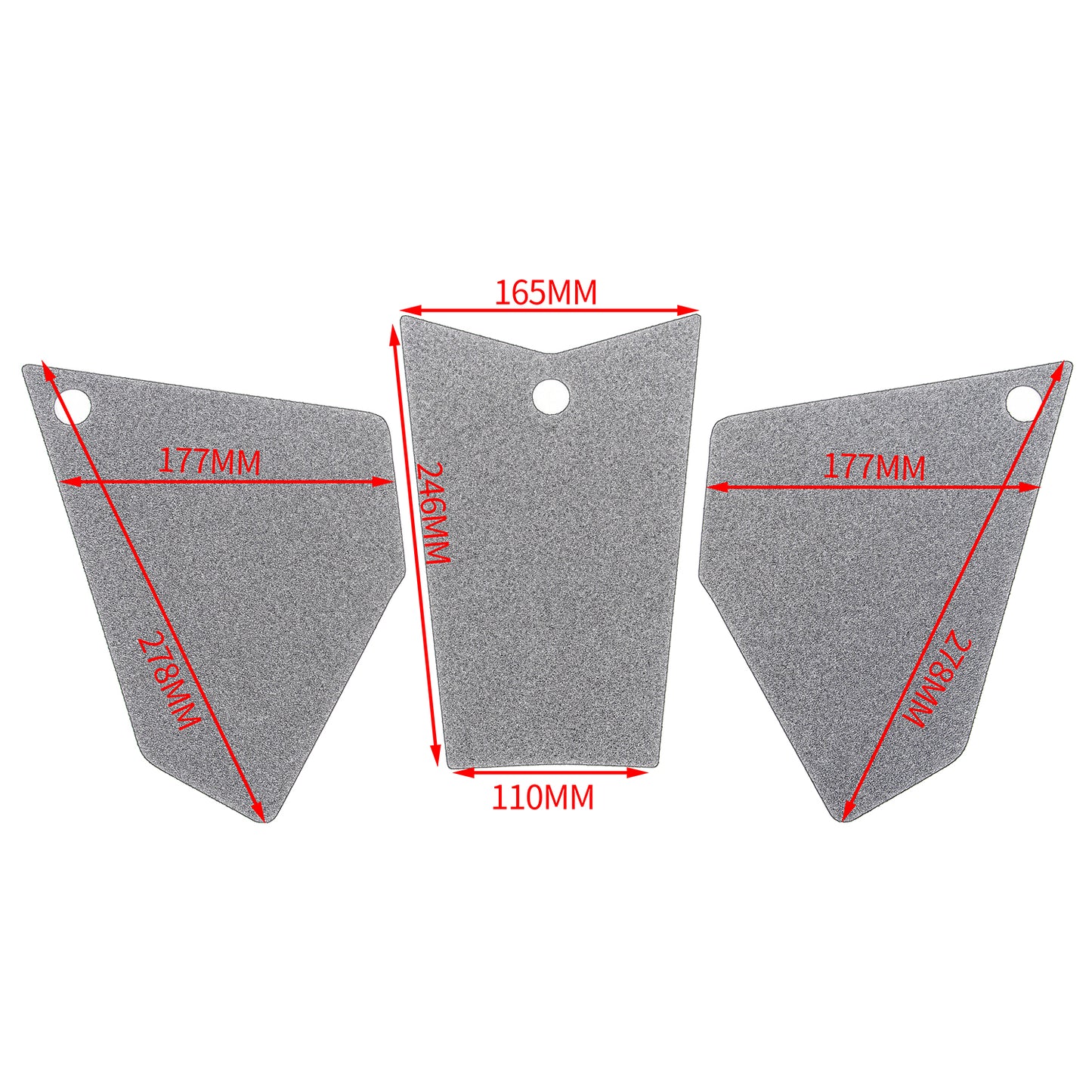 Wolfline Motorcycle Fuel Tank Protection Stickers Moto Anti Slip Rubber Fuel Gas Tank Pad Side Knee Decals For Zongshen Cyclone RX401 2022 Model