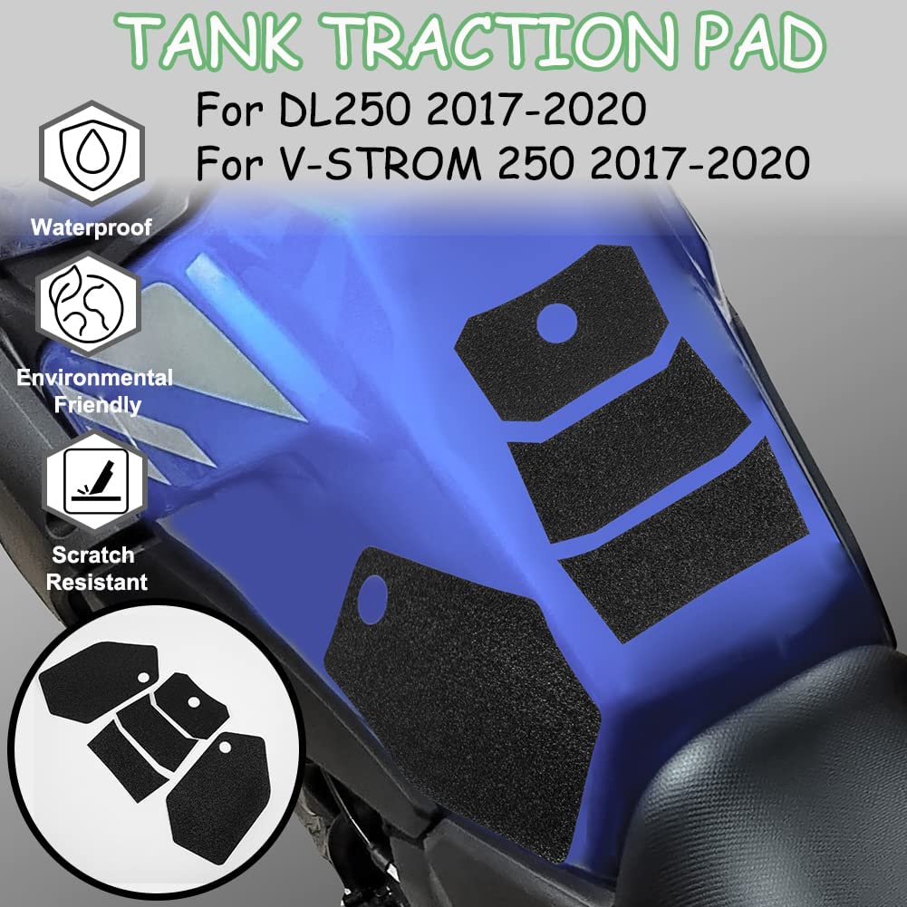 Wolfline Motorcycle Anti Slip Tank Pad Stickers Side Gas Tank Pad Knee Grip Decals Protection For Suzuki V-strom 250 DL250 2017 2018 2019 2020